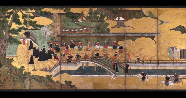 Book cover of Eastern Breezes: The Art of Screens in China and Japan; featuring a decorative screen with landscape. Published by Franco Maria Ricci editore.