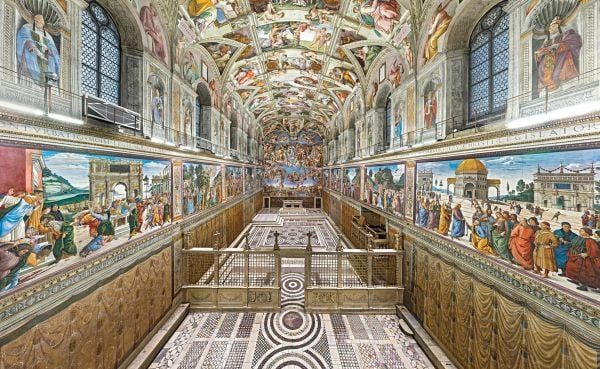 Book cover of Mary Magdalene in Michelangelo's Judgement; featuring detail of the Sistine Chapel fresco. Published by Scripta Maneant Editori.